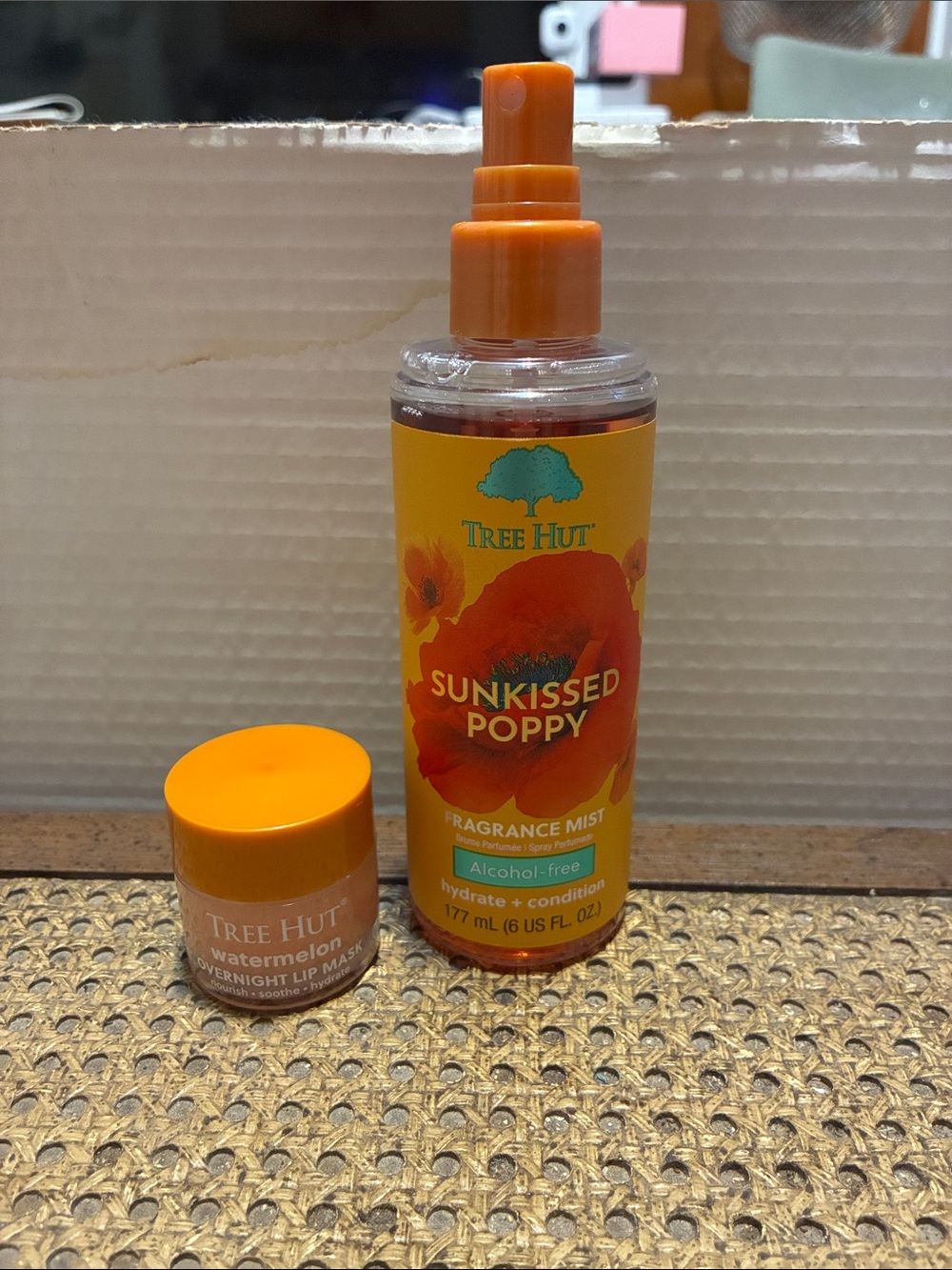 Tree Hut Sunkissed Poppy Fragrance Mist And Tree Hut Overnight Lip Mask